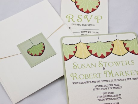 Yellow Green Wedding Invitations